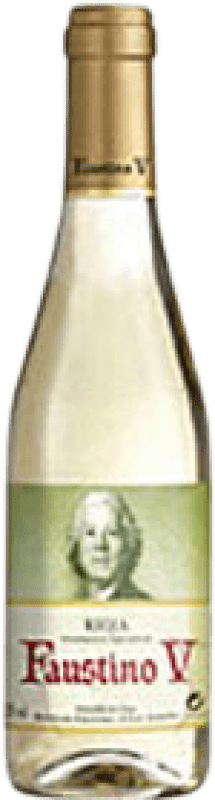 Envio grátis | Vinho branco Faustino V Jovem D.O.Ca. Rioja La Rioja Espanha Macabeo Meia Garrafa 37 cl