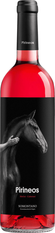 6,95 € Free Shipping | Rosé wine Pirineos Joven D.O. Somontano Aragon Spain Tempranillo, Cabernet Sauvignon Bottle 75 cl