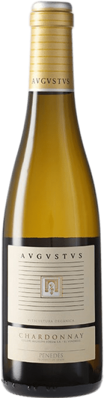 Envio grátis | Vinho branco Augustus Crianza D.O. Penedès Catalunha Espanha Chardonnay Meia Garrafa 37 cl