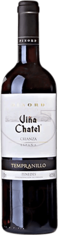 Free Shipping | Red Wine Pinord Viña Chatel Crianza — Aged D.O. Penedès Catalonia Spain Tempranillo, Merlot, Cabernet Sauvignon 75 cl