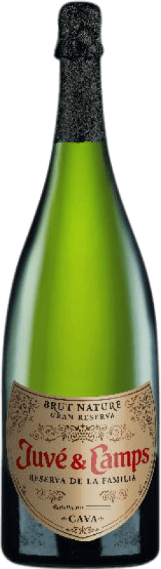 Spedizione Gratuita | Spumante bianco Juvé y Camps Reserva Familiar Brut Nature Riserva D.O. Cava Catalogna Spagna Macabeo, Xarel·lo, Parellada Bottiglia Magnum 1,5 L