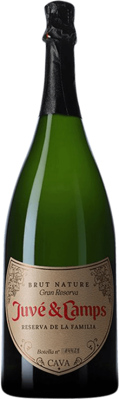 免费送货 | 白起泡酒 Juvé y Camps Brut Nature — 天然干型起泡酒 家族珍藏 D.O. Cava 加泰罗尼亚 西班牙 Macabeo — 马卡贝奥, Xarel·lo — 哈雷洛, Parellada — 帕雷利亚达 大瓶 — Magnum 1,5 L