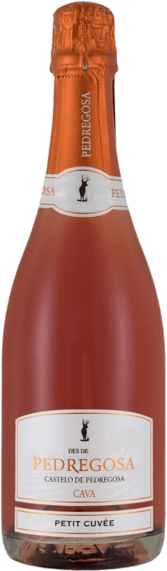 7,95 € Free Shipping | Rosé sparkling Pedregosa Petit Cuvée Brut Nature Joven D.O. Cava Catalonia Spain Pinot Black, Trepat Bottle 75 cl