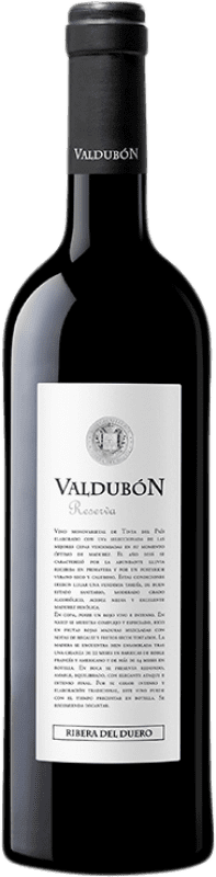 Envío gratis | Vino tinto Valdubón Reserva 2014 D.O. Ribera del Duero Castilla y León España Tempranillo Botella 75 cl