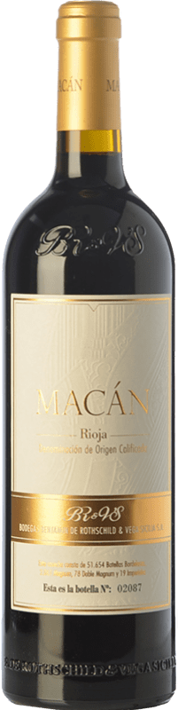 184,95 € | Red wine Vega Sicilia Macán D.O.Ca. Rioja The Rioja Spain Tempranillo Magnum Bottle 1,5 L
