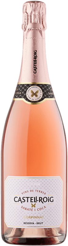 16,95 € | Espumante rosé Sabaté i Coca Castellroig Rosat Brut Reserva D.O. Cava Catalunha Espanha Trepat 75 cl