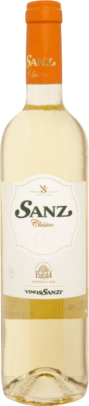 5,95 € | 白酒 Vinos Sanz Clásico 年轻的 D.O. Rueda 卡斯蒂利亚莱昂 西班牙 Macabeo, Verdejo 75 cl
