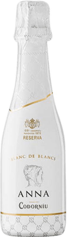 8,95 € 免费送货 | 白起泡酒 Codorníu Anna Blanc de Blancs 香槟 预订 D.O. Cava 小瓶 20 cl