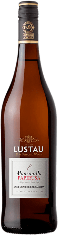 Бесплатная доставка | Крепленое вино Lustau Papirusa D.O. Manzanilla-Sanlúcar de Barrameda Санлукар-де-Баррамеда Испания Palomino Fino 75 cl