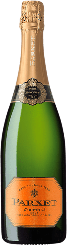 白起泡酒 Parxet Cuvée 21 Ecológico 香槟 年轻的 2016 D.O. Cava 加泰罗尼亚 西班牙 Macabeo, Parellada, Pansa Blanca 瓶子 75 cl