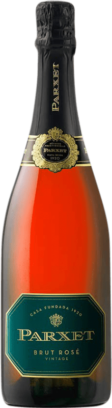 Free Shipping | Rosé sparkling Parxet Rosé Brut Reserva D.O. Cava Catalonia Spain Pinot Black Bottle 75 cl