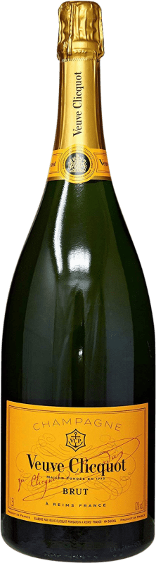 153,95 € Envio grátis | Espumante branco Veuve Clicquot Yellow Label Brut Grande Reserva A.O.C. Champagne Garrafa Magnum 1,5 L