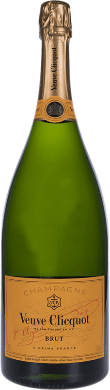 125,95 € | Белое игристое Veuve Clicquot Yellow Label брют Гранд Резерв A.O.C. Champagne шампанское Франция Pinot Black, Chardonnay, Pinot Meunier бутылка Магнум 1,5 L