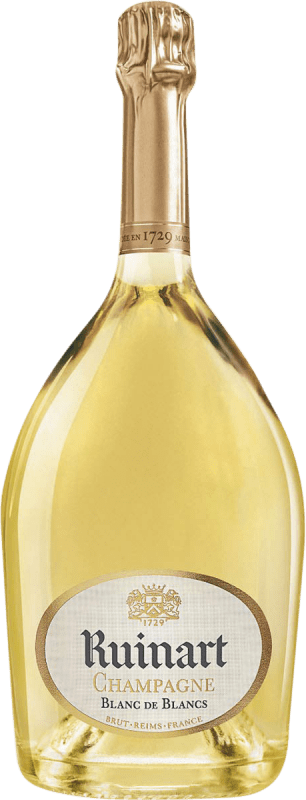 Free Shipping | White sparkling Ruinart Blanc de Blancs Brut Grand Reserve A.O.C. Champagne Champagne France Chardonnay Magnum Bottle 1,5 L