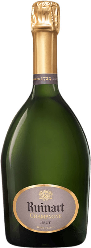 Envoi gratuit | Blanc mousseux Ruinart R Brut Grande Réserve A.O.C. Champagne Champagne France Pinot Noir, Chardonnay 75 cl