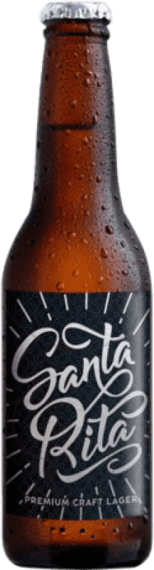 3,95 € Envío gratis | Cerveza Barcelona Beer Santa Rita Lager Botellín Tercio 33 cl