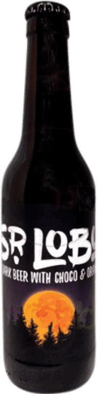 2,95 € Kostenloser Versand | Bier Barcelona Beer Sr. Lobo Sweet Stout Naranja & Chocolate & Lactosa Drittel-Liter-Flasche 33 cl