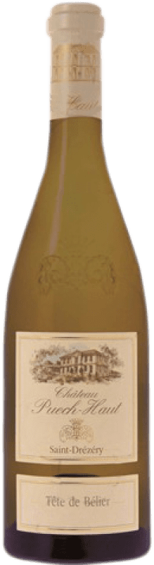 Kostenloser Versand | Weißwein Château Puech-Haut Tête de Bélier Alterung A.O.C. Frankreich Frankreich Grenache Weiß, Roussanne, Marsanne 75 cl