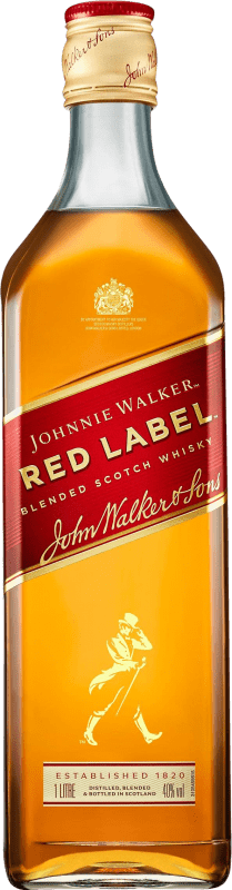 Envoi gratuit | Blended Whisky Johnnie Walker Red Label Royaume-Uni 1 L