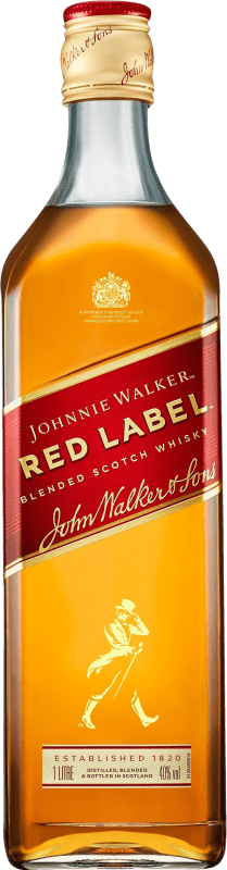 Бесплатная доставка | Купажированный виски Johnnie Walker Red Label Объединенное Королевство 1 L
