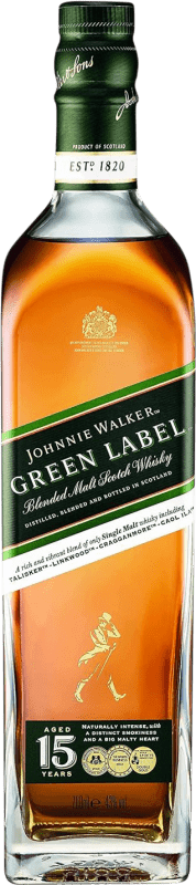 Бесплатная доставка | Виски из одного солода Johnnie Walker Green Label Объединенное Королевство 15 Лет 70 cl