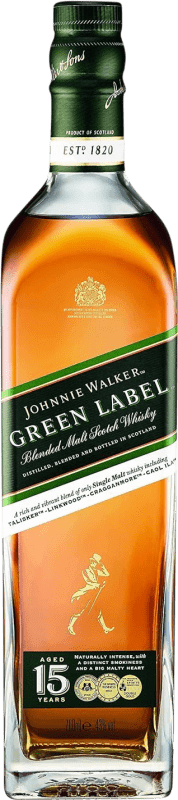 Spedizione Gratuita | Whisky Blended Johnnie Walker Green Label Regno Unito 15 Anni 70 cl
