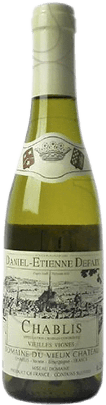 Kostenloser Versand | Weißwein Daniel-Etienne Defaix Vieilles Vignes Alterung A.O.C. Chablis Frankreich Chardonnay Halbe Flasche 37 cl