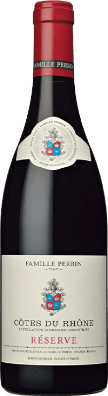 10,95 € | Vin rouge Famille Perrin Réserve A.O.C. Côtes du Rhône France Syrah, Grenache, Monastrell 75 cl