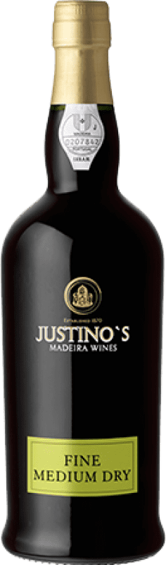 Бесплатная доставка | Крепленое вино Justino's Madeira Fine Medium Dry I.G. Madeira Португалия Negramoll 3 Лет 75 cl