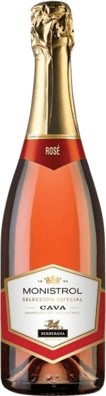 Free Shipping | Rosé sparkling Marqués de Monistrol R.S.E. Rosse Brut Young D.O. Cava Catalonia Spain Monastrell, Pinot Black 75 cl