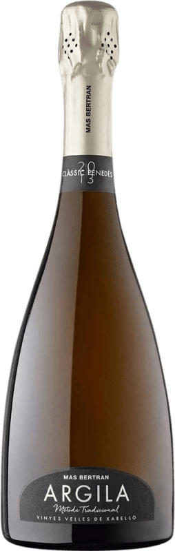 Envoi gratuit | Vin Mousseux Blanc Mas Bertran Argila Brut Nature Réserve D.O. Penedès Catalogne Espagne Xarel·lo 75 cl