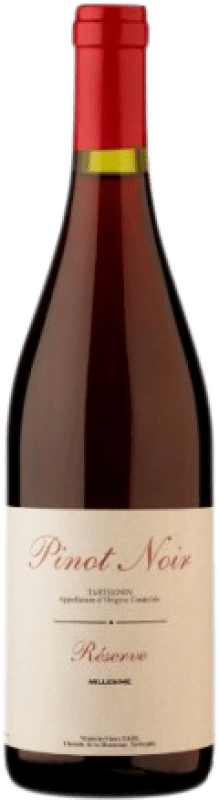 Free Shipping | Red wine Mont Le Vieux Tartegnin Switzerland Pinot Black 75 cl