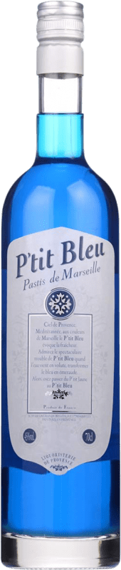 Pastis de Marseille P'tit Bleu. Blauer Pastis. 0,7 l, 45 % vol.