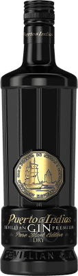 Free Shipping | Genever Gin Puerto de Indias Black Edition, Limited Edition Spain 70 cl