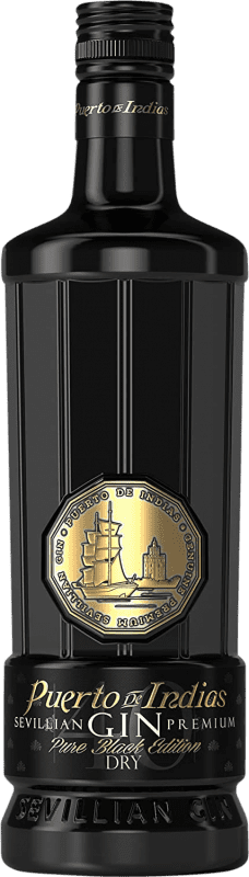 19,95 € | 金酒 Gin Puerto de Indias Black — 黑色版, 限量版 西班牙 70 cl