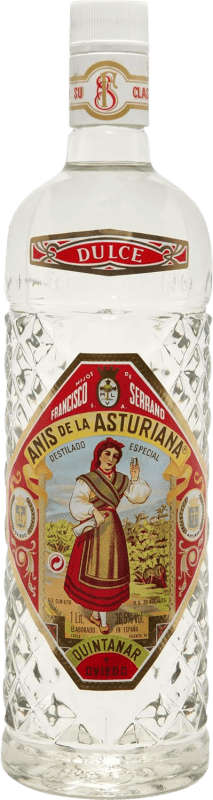 13,95 € Free Shipping | Aniseed Asturiana Anís Sweet Spain Missile Bottle 1 L