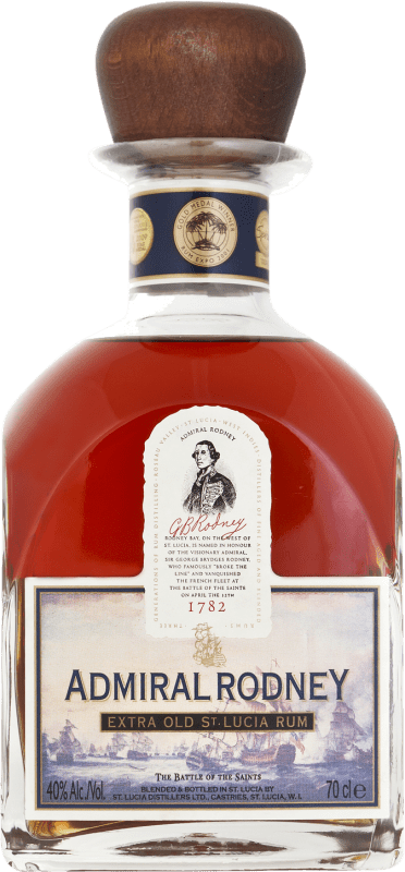 免费送货 | 朗姆酒 Admiral Rodney. Extra Añejo 英国 70 cl