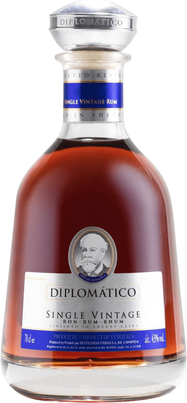 139,95 € | ラム Diplomático Single Vintage Extra Añejo ベネズエラ 70 cl