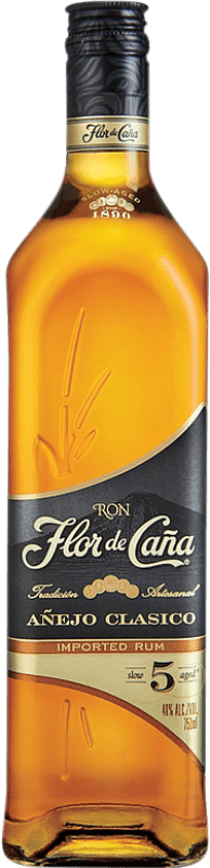 免费送货 | 朗姆酒 Flor de Caña Black Label 尼加拉瓜 5 岁 70 cl