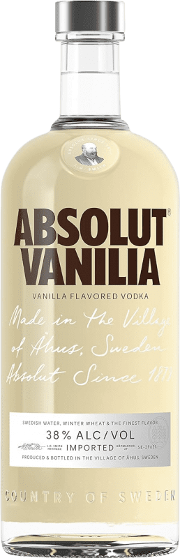 Envio grátis | Vodca Absolut Vanilia Suécia 1 L