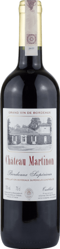 Free Shipping | Red wine Château Martinon Aged A.O.C. Bordeaux France Merlot, Cabernet Sauvignon, Cabernet Franc 75 cl