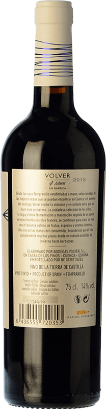 8,95 € Free Shipping | Red wine Volver Roble D.O. La Mancha Castilla la Mancha y Madrid Spain Tempranillo Bottle 75 cl
