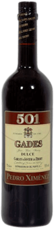 Envío gratis | Vino Generoso Fortificado Gades 501 D.O. Jerez-Xérès-Sherry Andalucía y Extremadura España Pedro Ximénez 75 cl