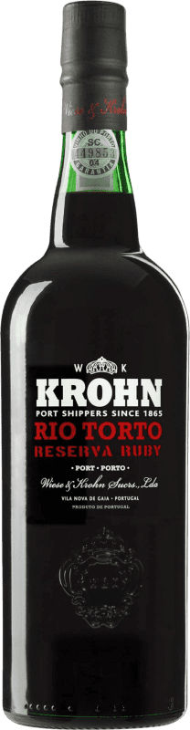 Free Shipping | Fortified wine Krohn Río Torto I.G. Porto Porto Portugal Tempranillo, Touriga Franca, Touriga Nacional, Tinta Amarela, Tinta Cão, Tinta Barroca 75 cl