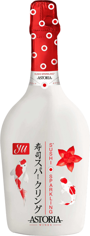 9,95 € Free Shipping | White sparkling Astoria Yu Sushi Sparkling Extra Brut Joven Otras D.O.C. Italia Italy Glera, Prosecco Bottle 75 cl