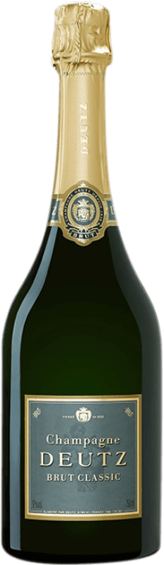 Envoi gratuit | Blanc mousseux Deutz Classic Brut Grande Réserve A.O.C. Champagne Champagne France Pinot Noir, Chardonnay, Pinot Meunier 75 cl