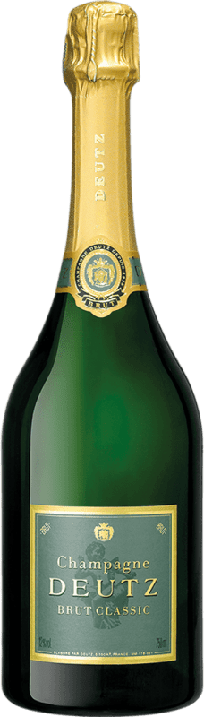 Envoi gratuit | Blanc mousseux Deutz Classic Brut Grande Réserve A.O.C. Champagne Champagne France Pinot Noir, Chardonnay, Pinot Meunier 75 cl