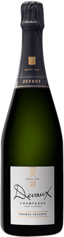 Free Shipping | White sparkling Devaux Brut Grand Reserve A.O.C. Champagne France Pinot Black, Chardonnay 75 cl