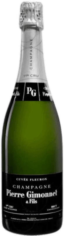 Free Shipping | White sparkling Pierre Gimonnet Cuvée Fleuron Premier Cru Brut Grand Reserve A.O.C. Champagne France Chardonnay 75 cl