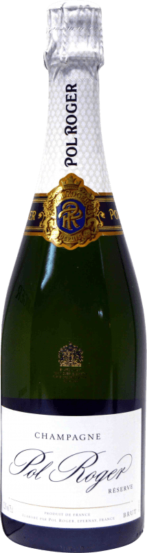 64,95 € | Blanc mousseux Pol Roger Pure Brut Grande Réserve A.O.C. Champagne France Pinot Noir, Chardonnay, Pinot Meunier 75 cl